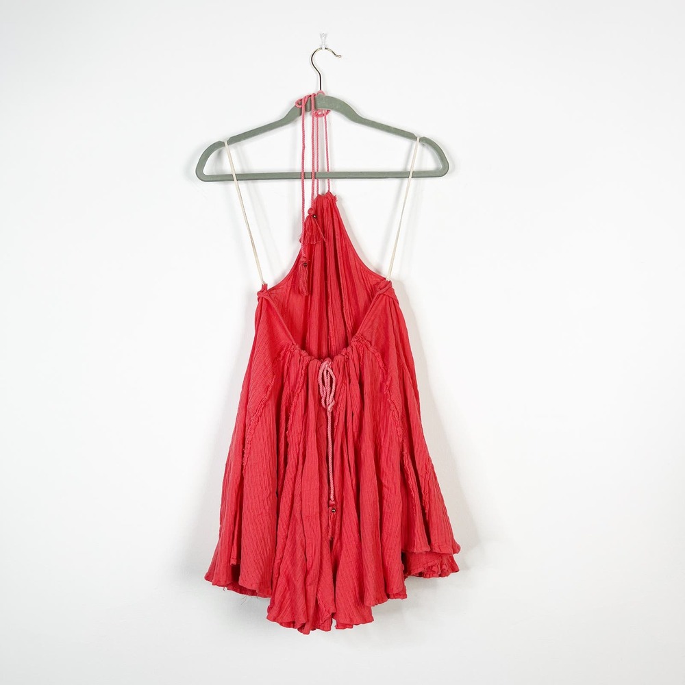 Free People  pink swing dress  100% cotton  lined Size XS - Picture 3 of 5